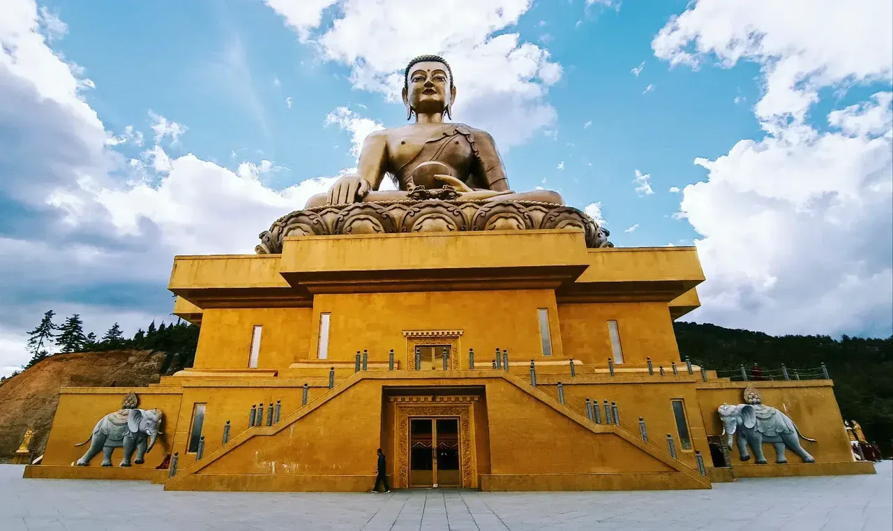 The monumental Buddha Dordenma statue in Thimphu, Bhutan